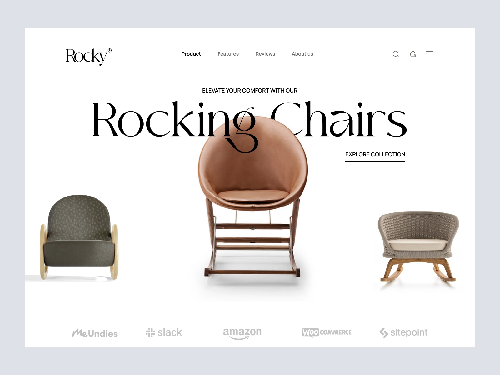 Rockey - Furniture Store Design for Figma and Adobe XD - screen 1
