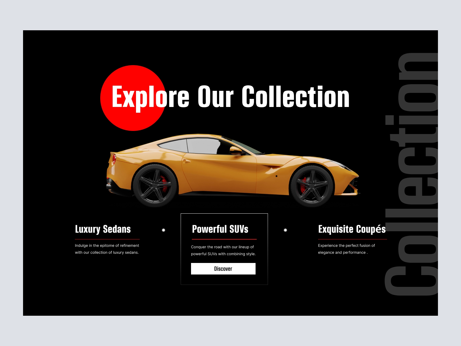 Velociy - Retro Cars Store Website Design for Figma and Adobe XD - screen 2