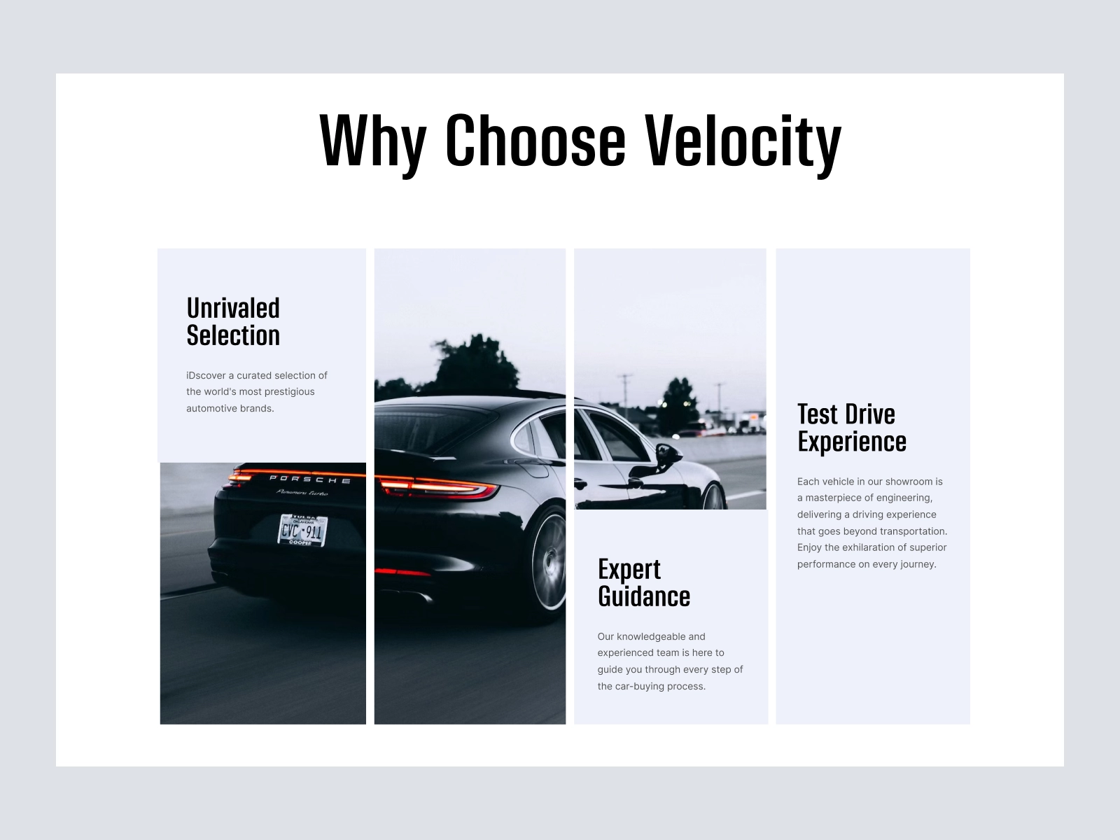 Velociy - Retro Cars Store Website Design for Figma and Adobe XD - screen 5