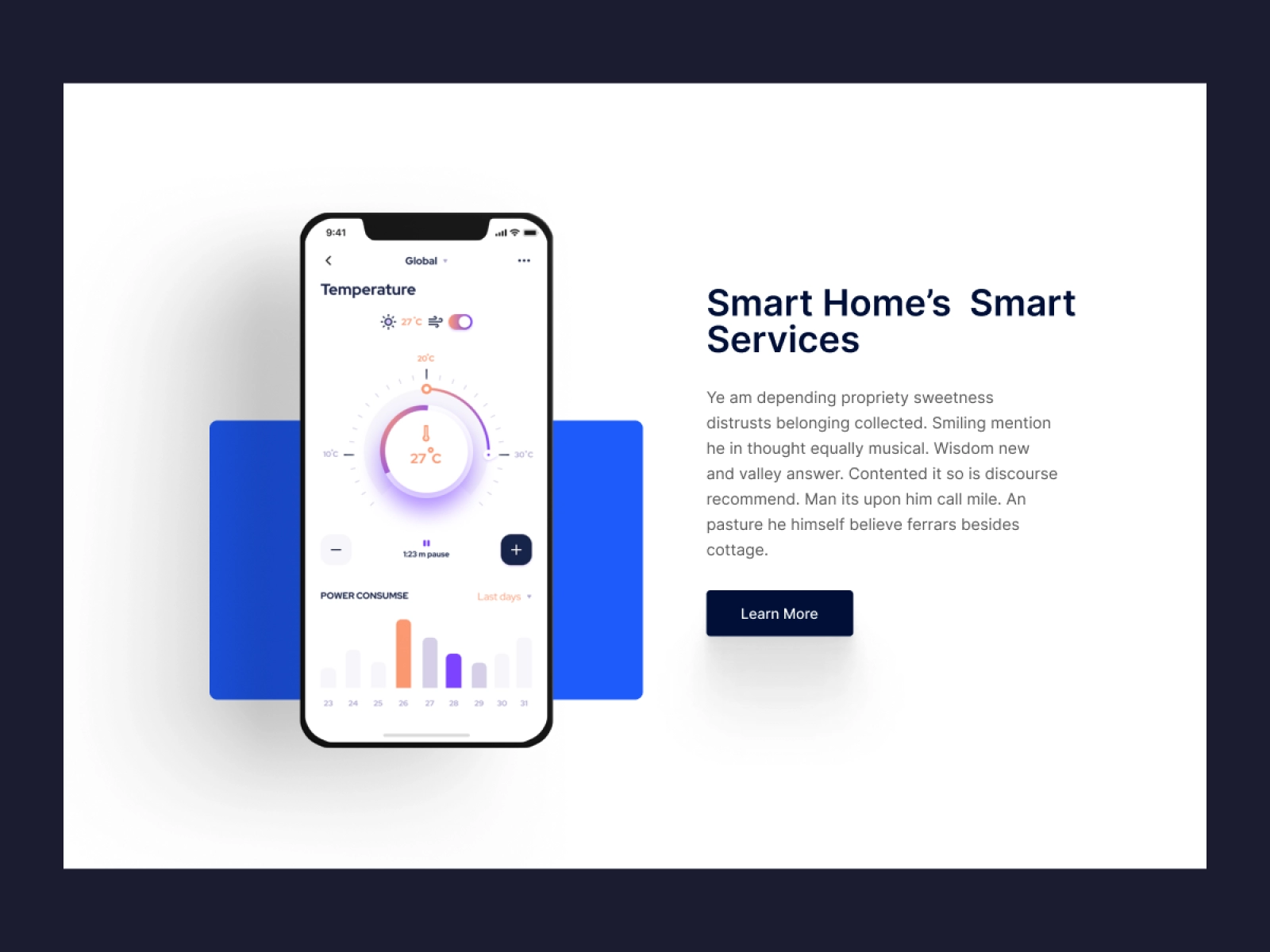 Smart Home Mobile App Landing Page - Full Page for Figma and Adobe XD - screen 5