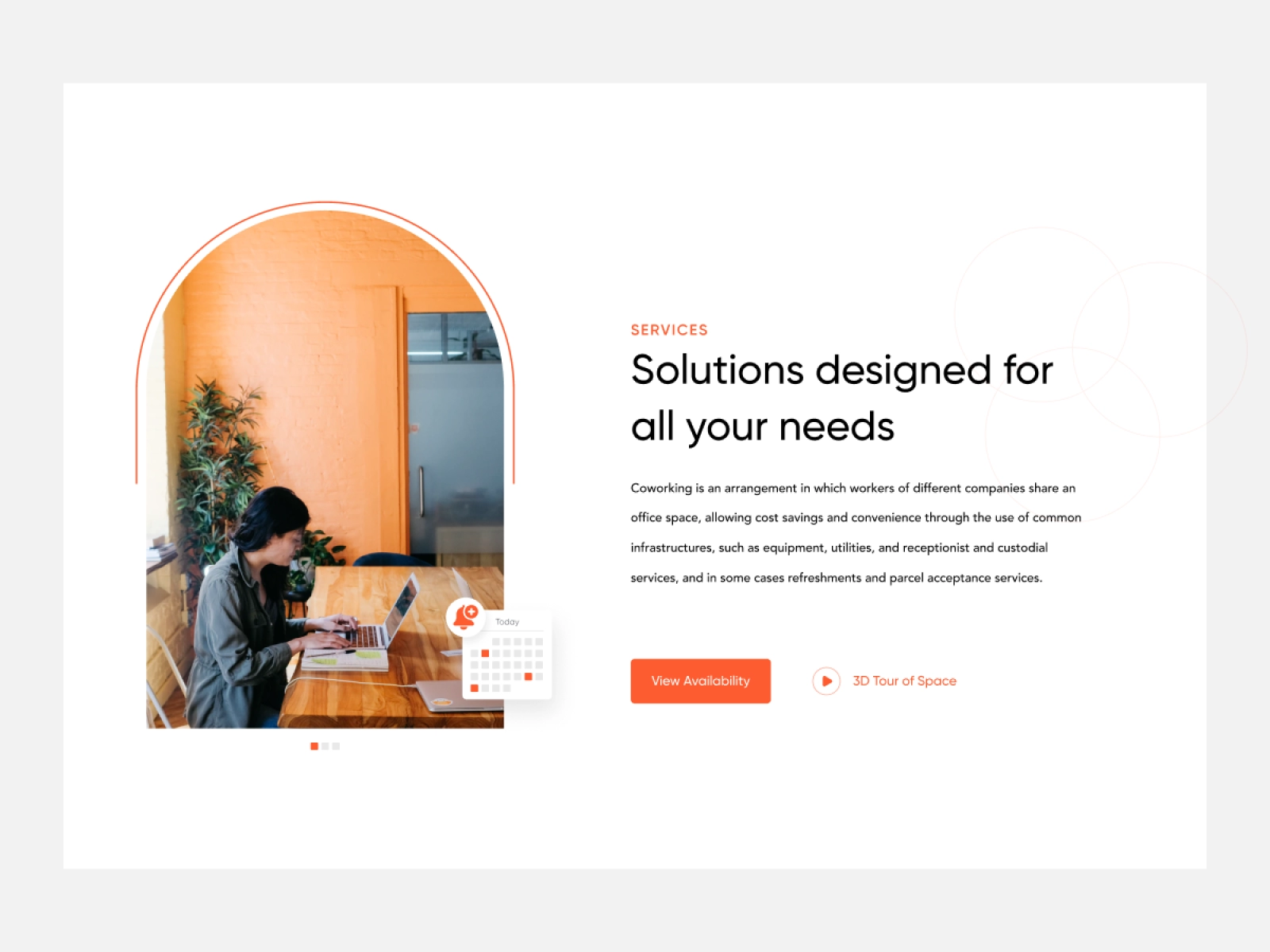 Landing Page Coworking Space - Full Page for Figma and Adobe XD - screen 2