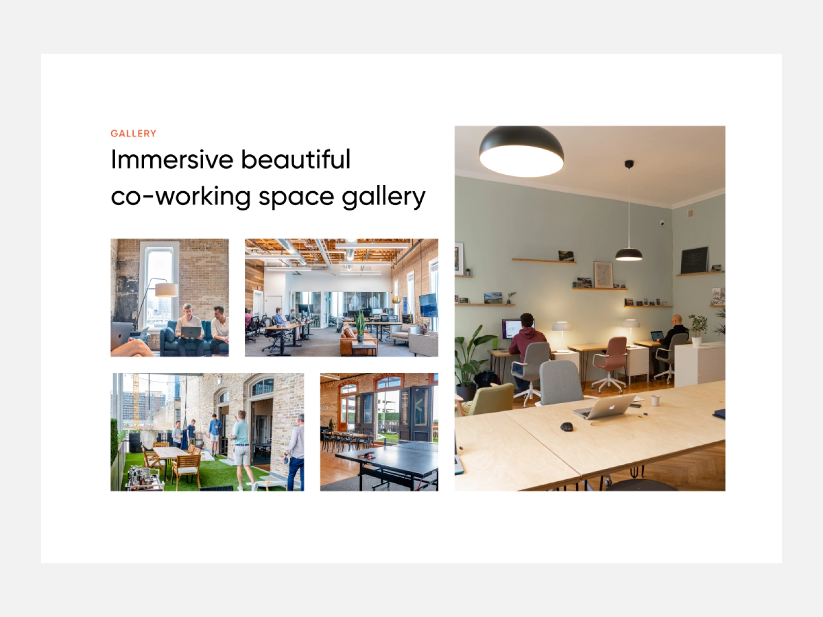 Landing Page Coworking Space - Full Page for Figma and Adobe XD - screen 5