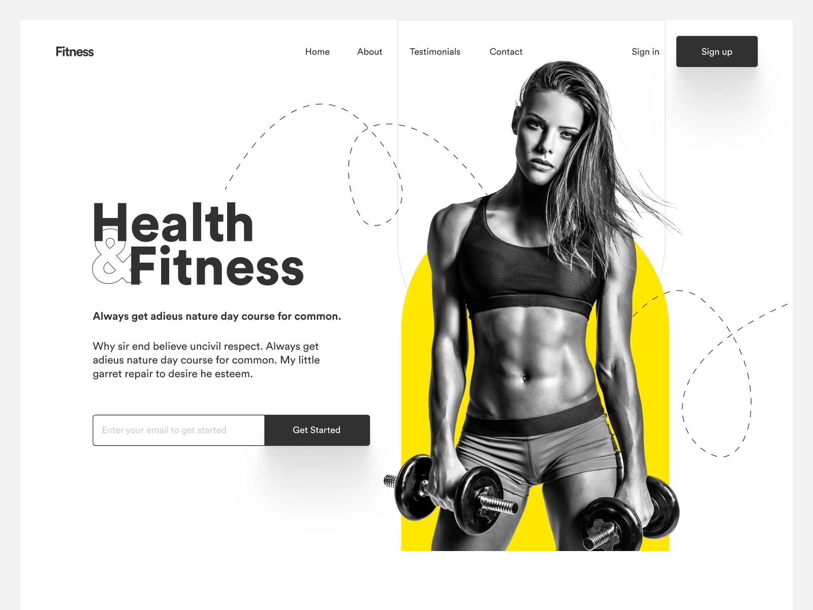 Fitness Trainer Website Design for Figma and Adobe XD - screen 2