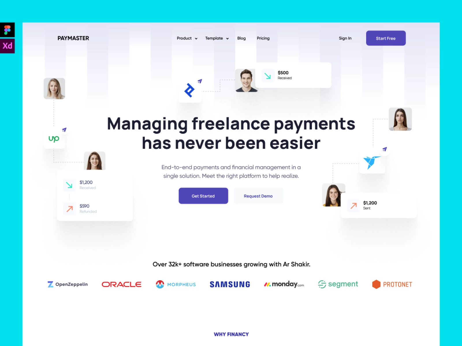 PayMaster - Finance Manager Saas App Landing Page screen 3