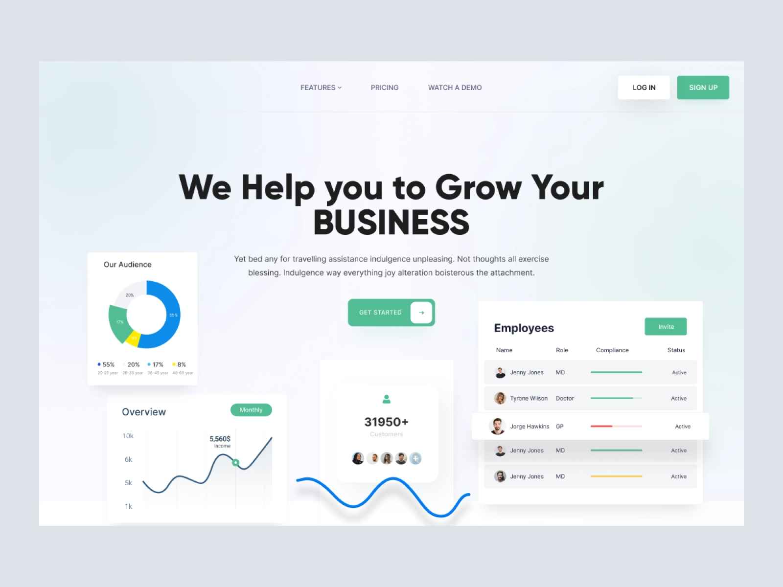 Techiyon - Growth Marketing Company SaaS Landing Page for Figma and Adobe XD - screen 1