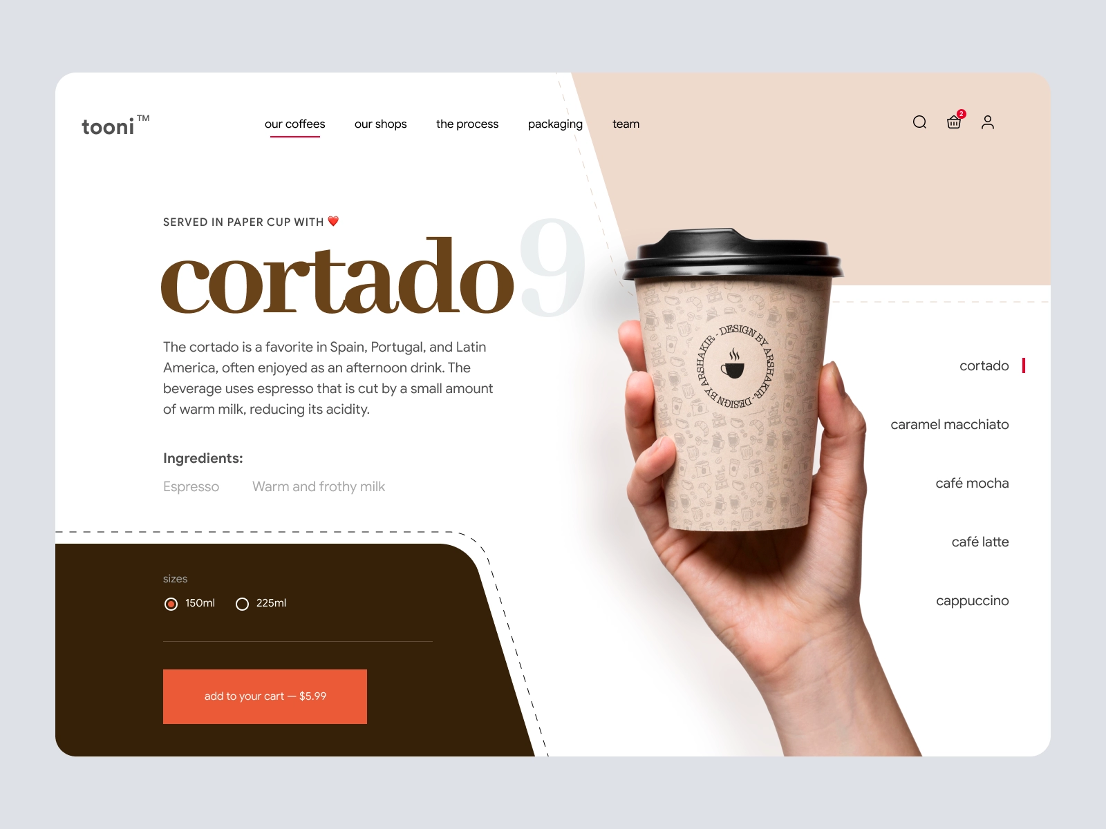 BrewBlast - Coffee Shop Landing Page for Figma and Adobe XD - screen 1