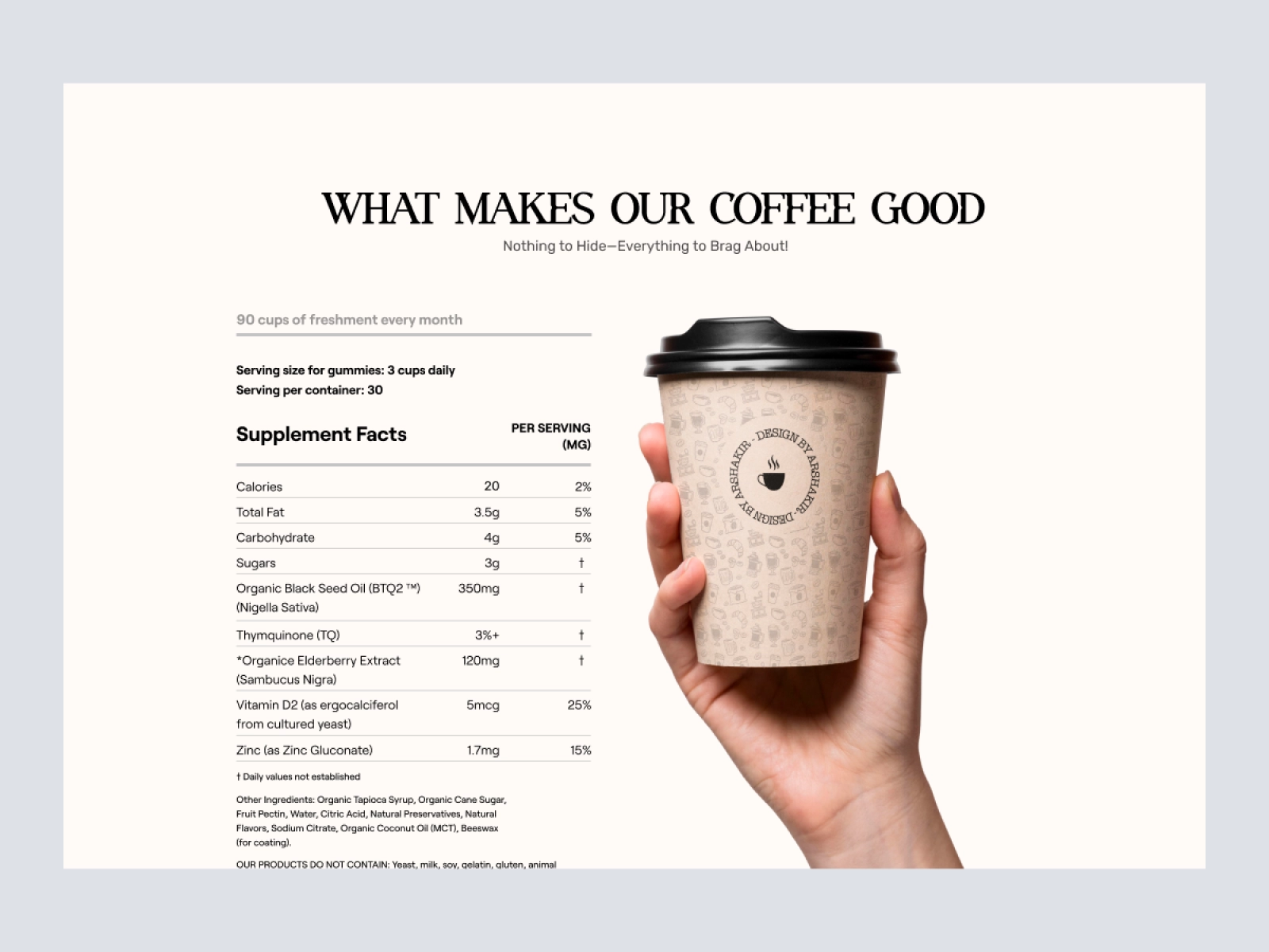 BrewBlast - Coffee Shop Landing Page for Figma and Adobe XD - screen 4
