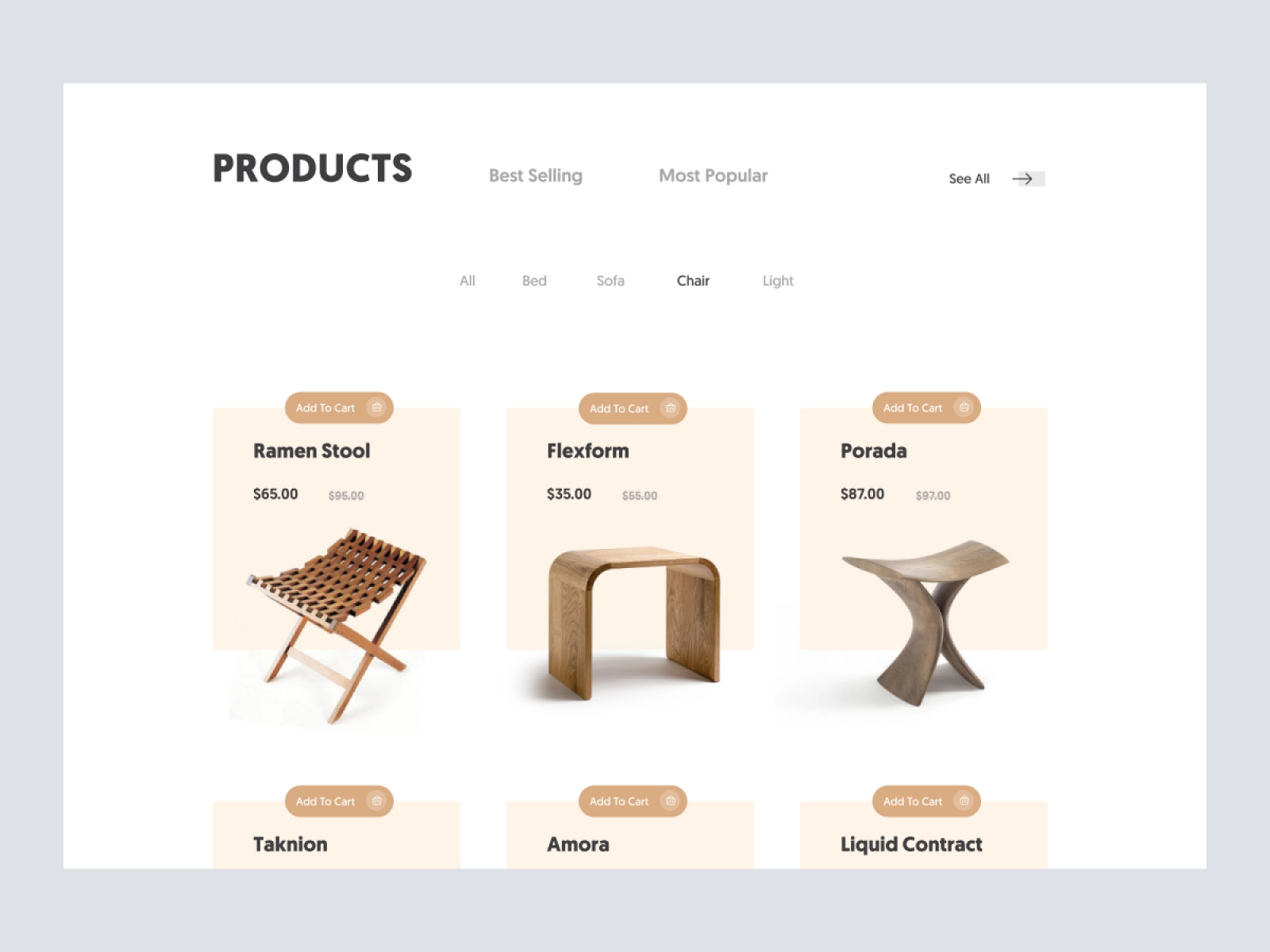 Furniture Landing Page - Ecommerce Website Template for Figma and Adobe XD - screen 2