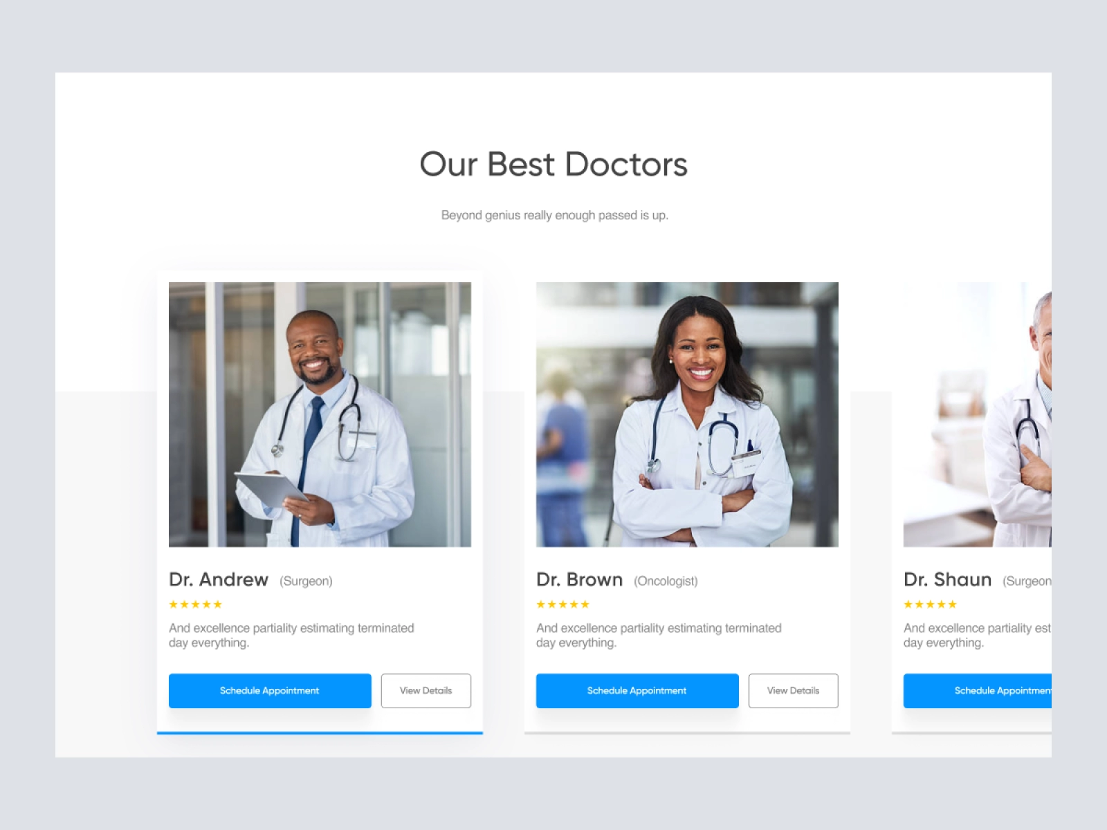O.Consulation - Doctor Website Design for Figma and Adobe XD - screen 5