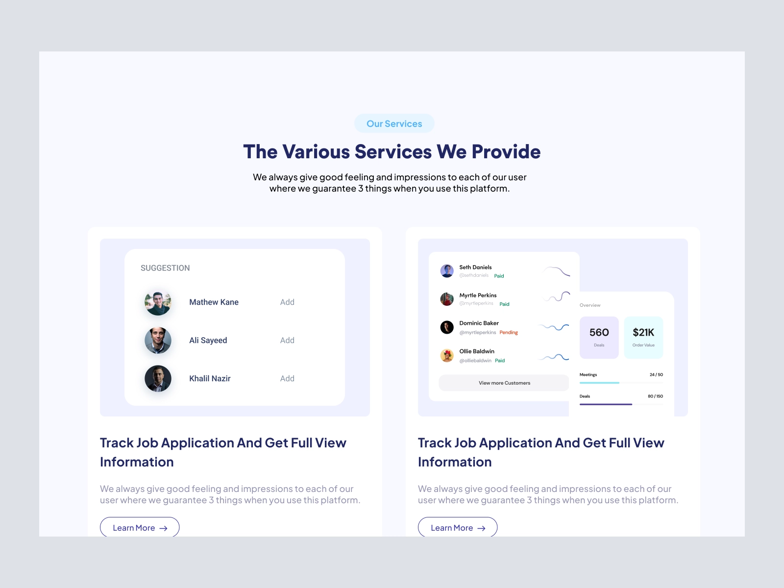 TalentLink - Saas Landing page Design for HR Management for Figma and Adobe XD - screen 3