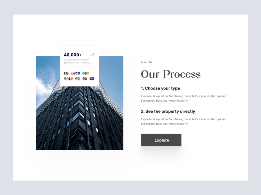 Download About Us for Figma and Adobe XD