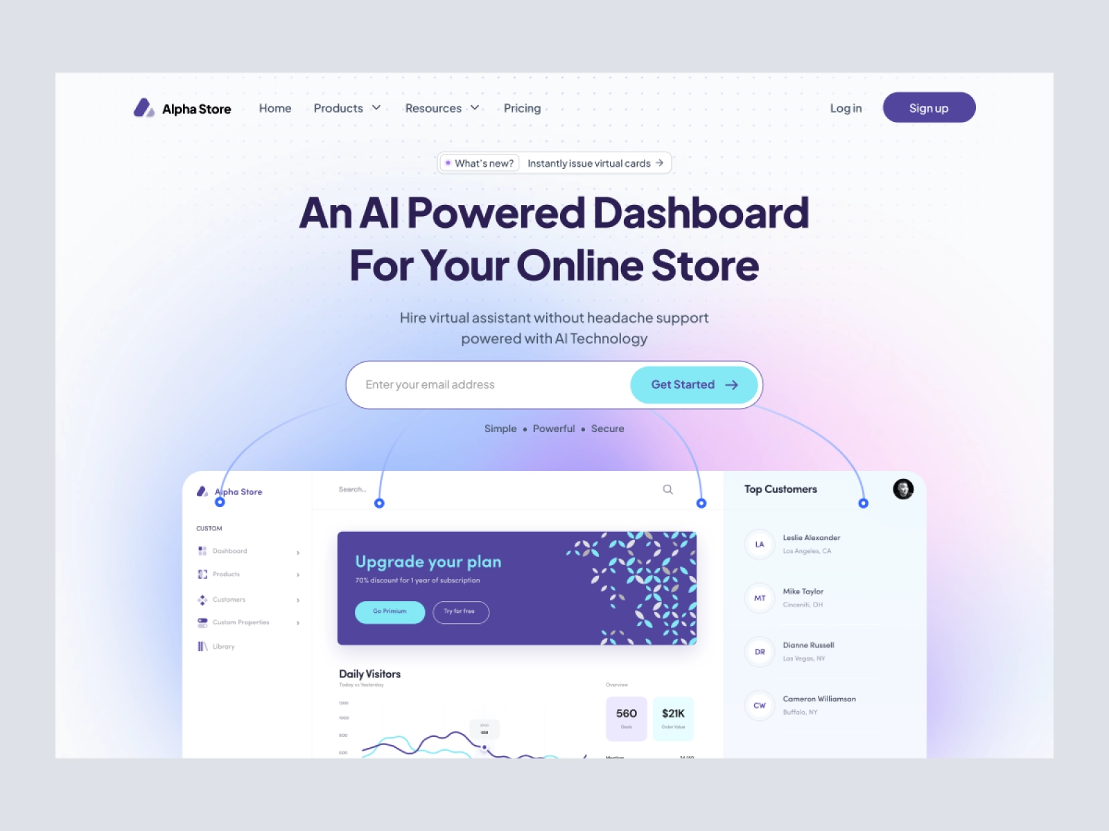 Alpha AI - AI Based SaaS Product Website Design for Figma and Adobe XD - screen 1