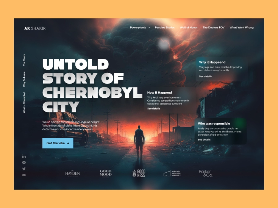 Download Chernobyl - Movie Header Freebie for Figma and Adobe XD