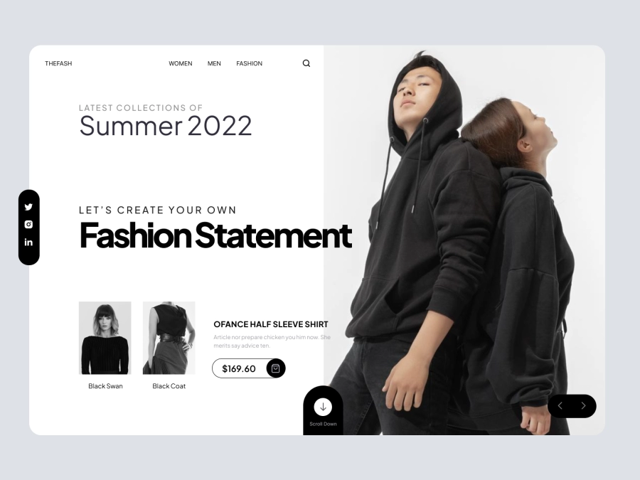 Download TheFash - Fashion and Styling Website Design for Figma and Adobe XD