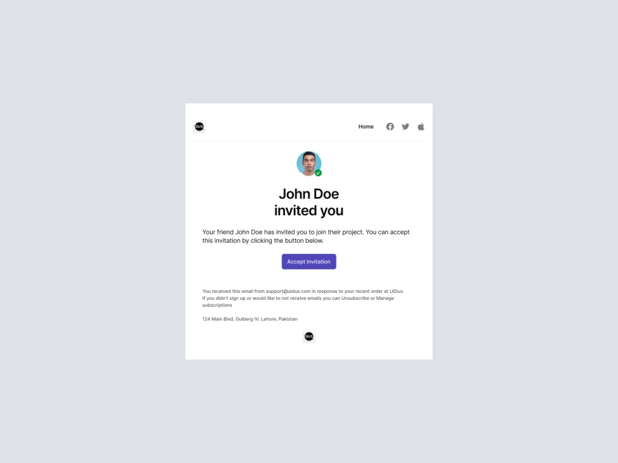 Download Email Design Templates - Invitation Email Design for Figma and Adobe XD