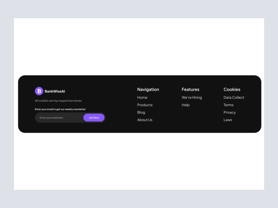 Download Footer for Figma and Adobe XD