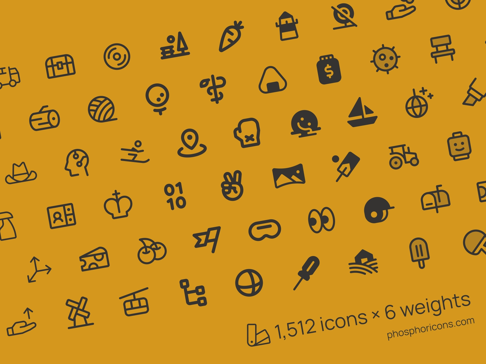 Phosphoricons Icon Pack - Free Outline, Thin, Regular, Duoton and Filled Icons Pack