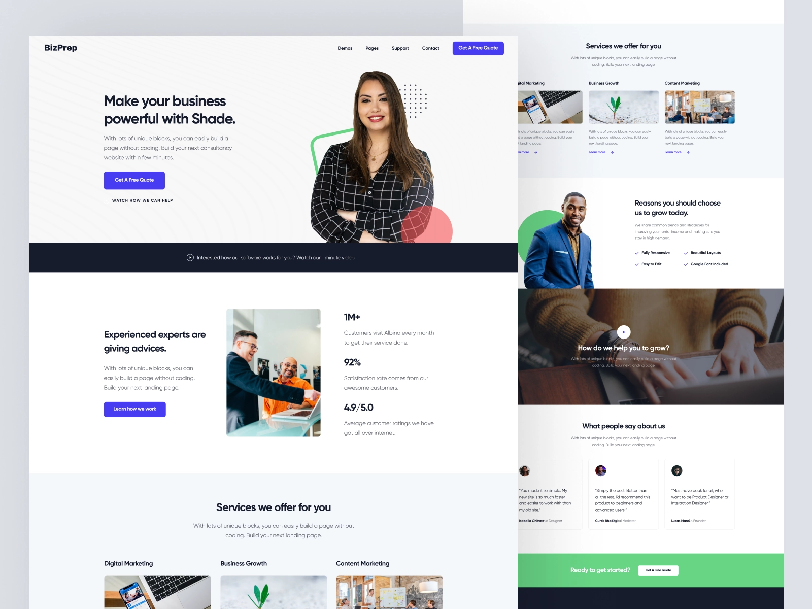 BizPrep - B2B Consultation Company Website Design