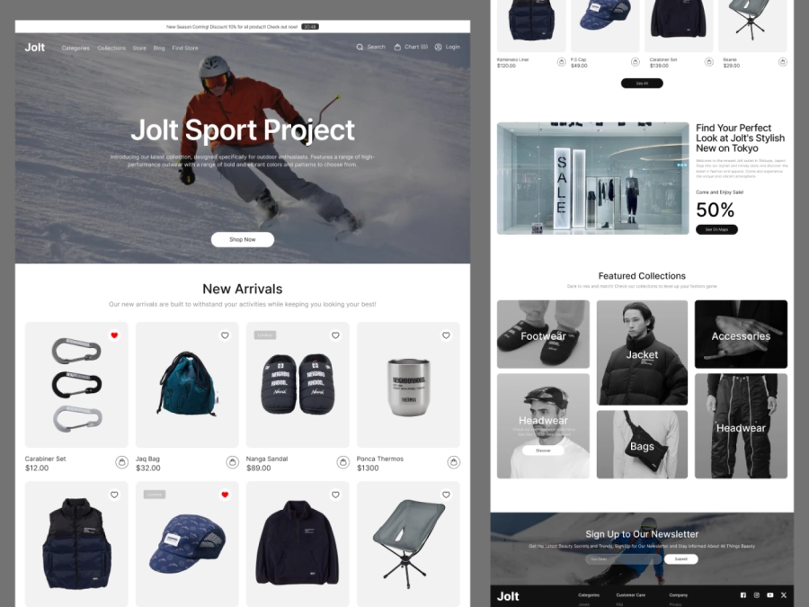 Download Fashion Landing Page Design for Figma and Adobe XD