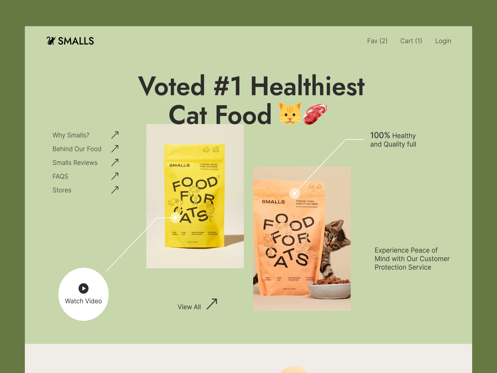 Cat Food Landing Page Design for Figma and Adobe XD - screen 3