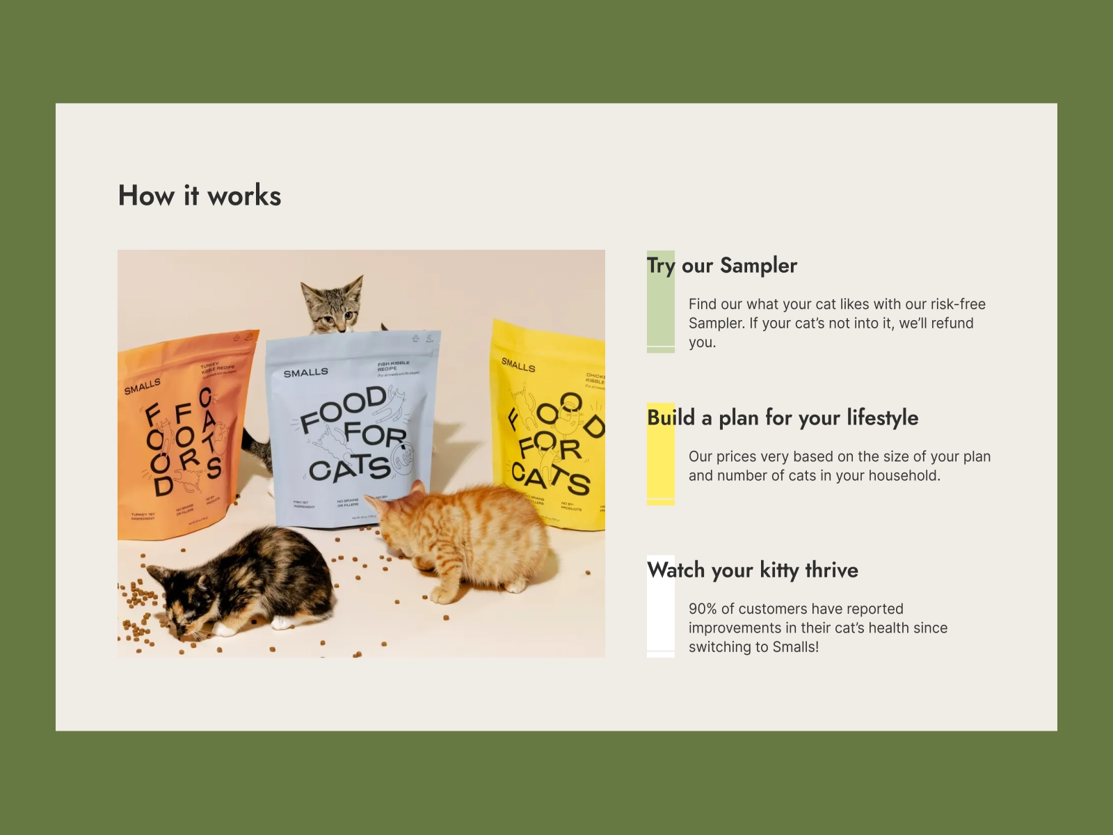 Cat Food Landing Page Design for Figma and Adobe XD - screen 1