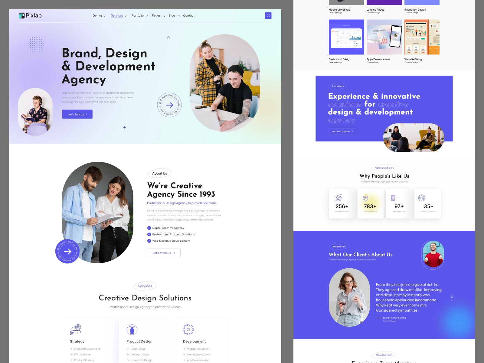 Pixlab Design And Development Agency Landing Page