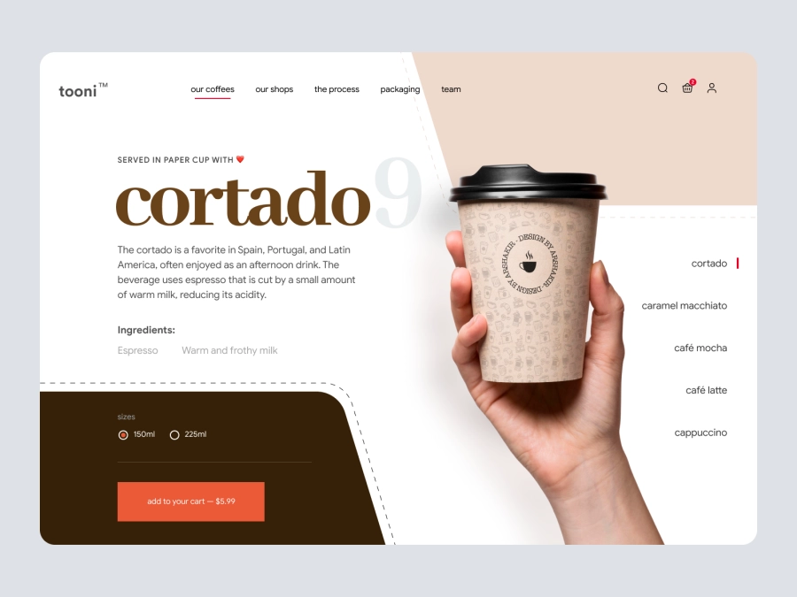 Download Coffee Shop Hero for Figma and Adobe XD