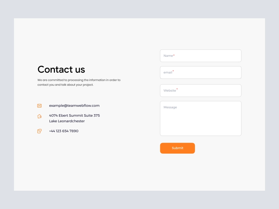 Download Contact Section for Figma and Adobe XD
