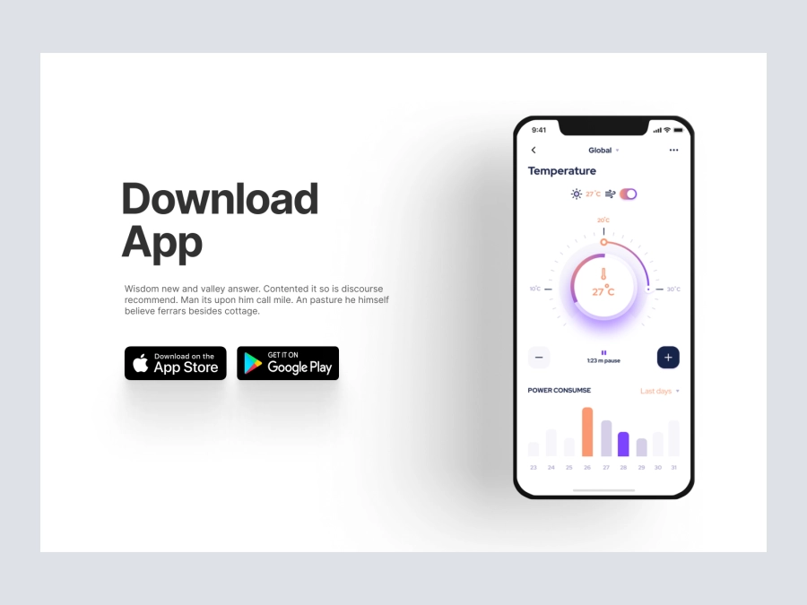 Download Download App CTA for Figma and Adobe XD