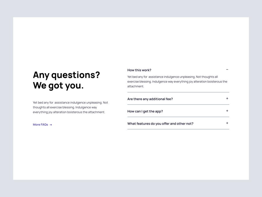 Download FAQs Section for Figma and Adobe XD