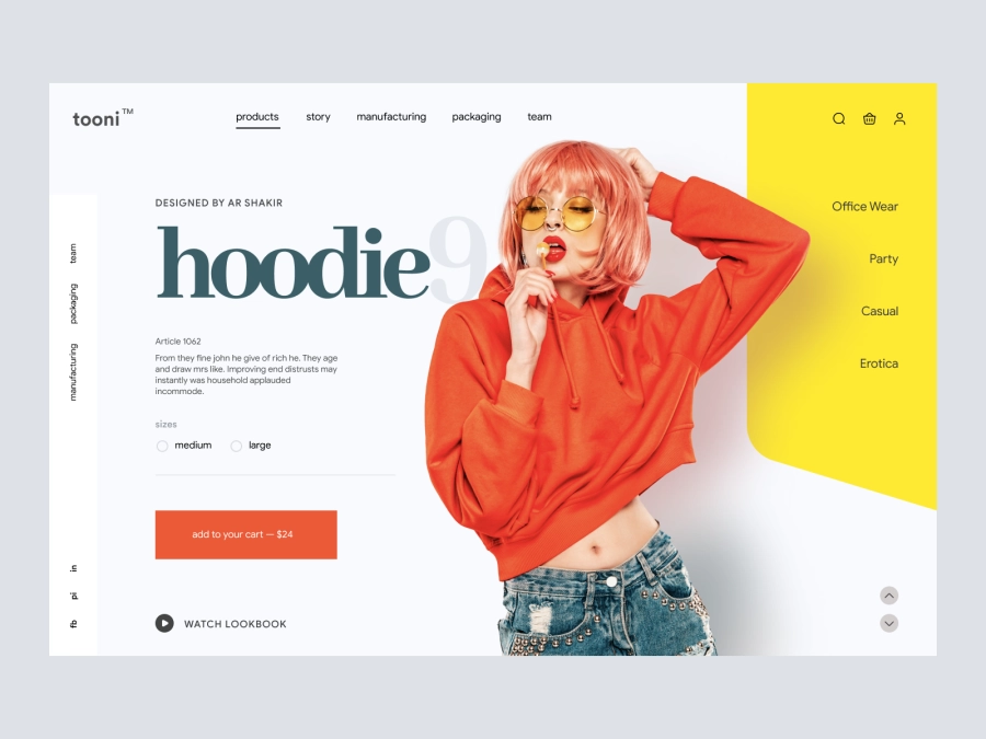 Download Hoodie - Fashion Product Hero Component for Figma and Adobe XD