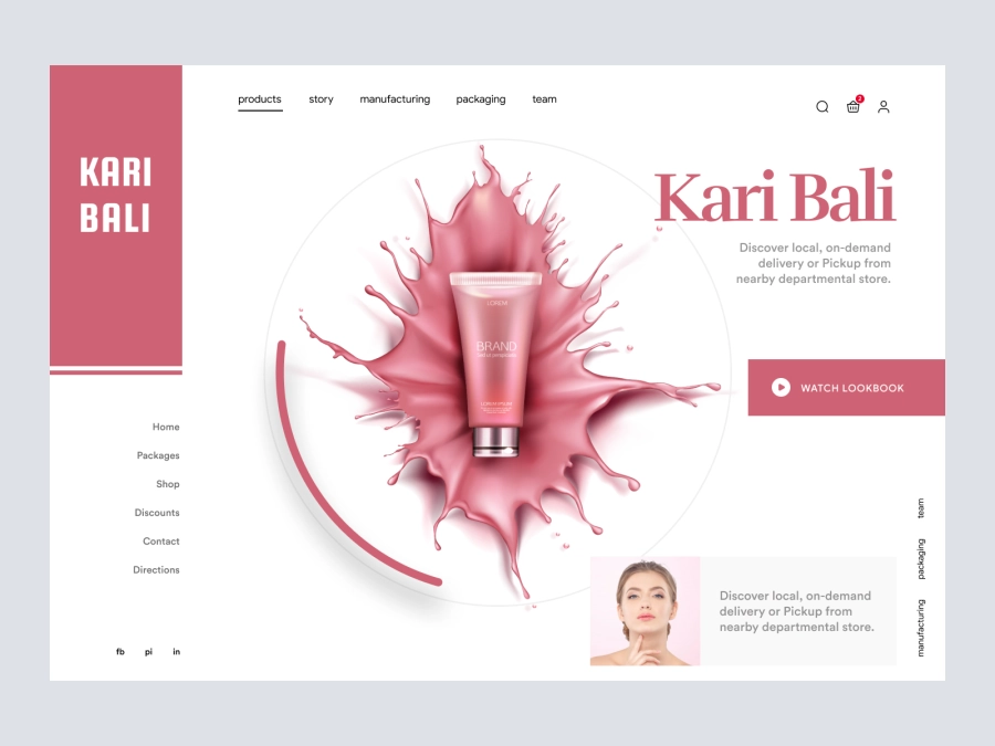 Download Kari Bali - Shopify Skin Care Store Hero for Figma and Adobe XD