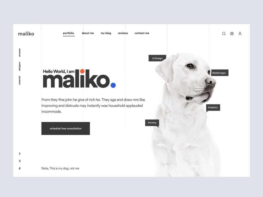 Download Maliko - Freelancer landing page UI Hero Section for Figma and Adobe XD
