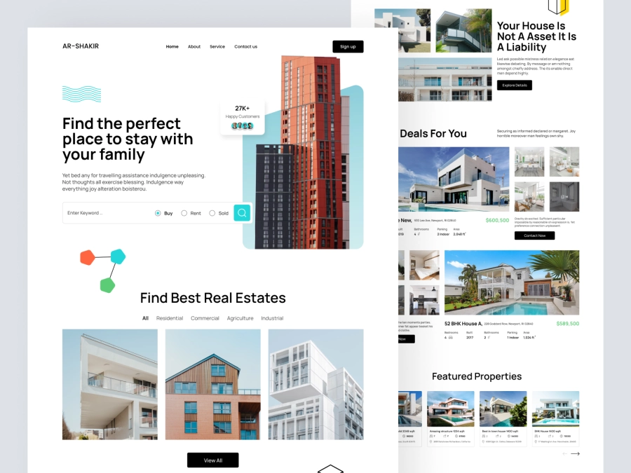 Download Besal - Property Finder Website Design for Figma and Adobe XD