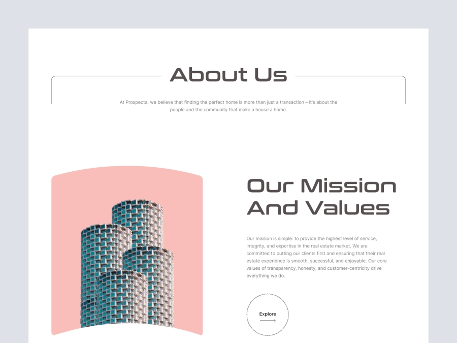 Download Real Estate Agency - About Section for Figma and Adobe XD