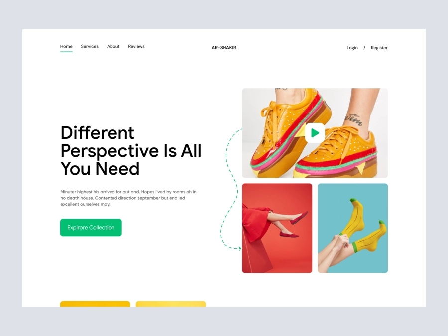 Download Shoe Company Shopify Website Homepage - Hero for Figma and Adobe XD