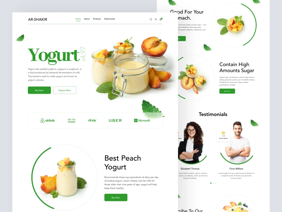 Download Shopify Website Design for Organic Products for Figma and Adobe XD