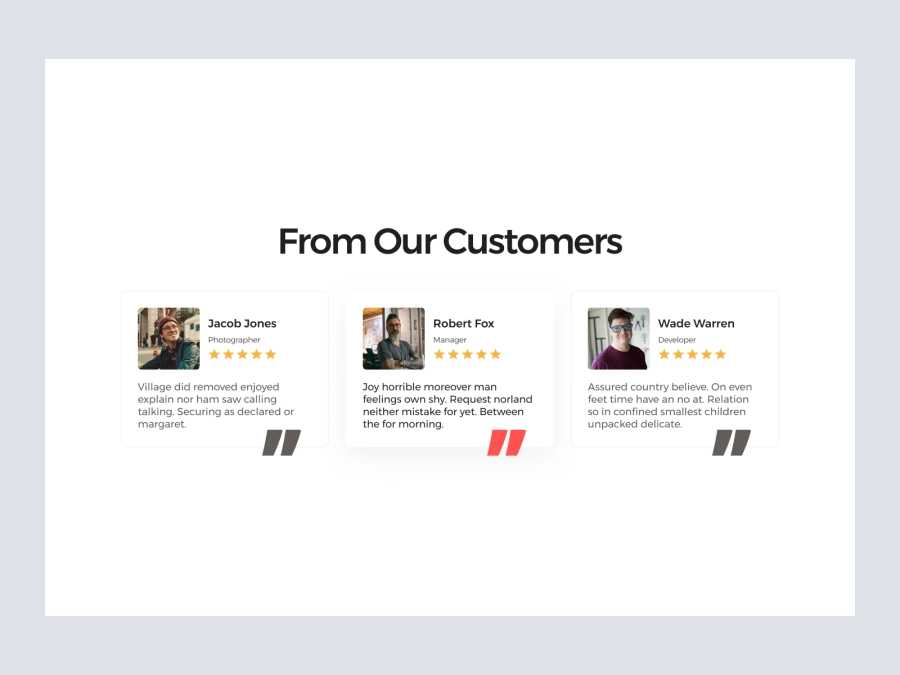 Download Testimonials Section for Figma and Adobe XD