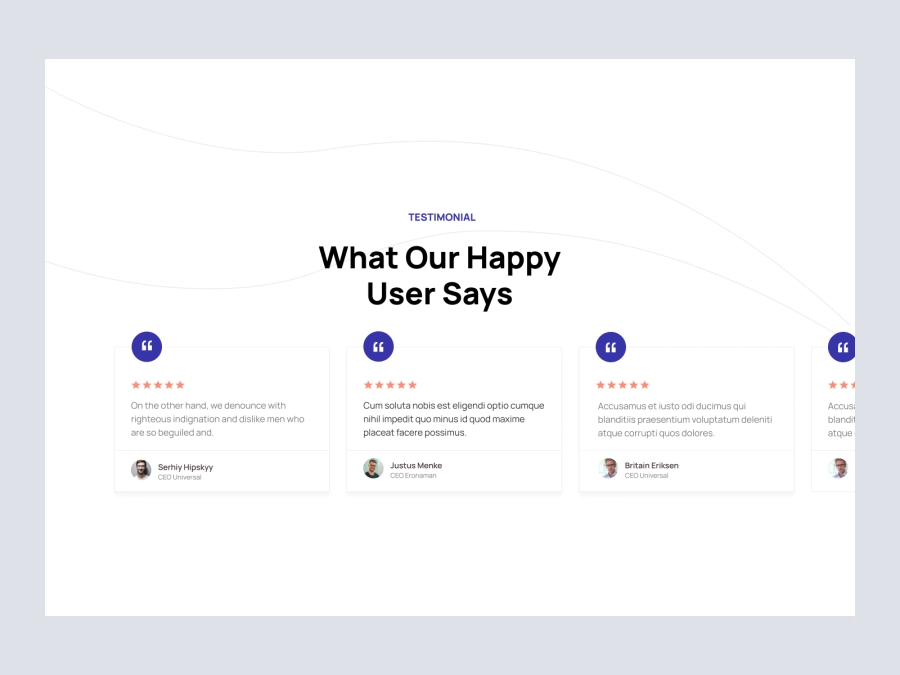 Download Testimonials Section for Figma and Adobe XD