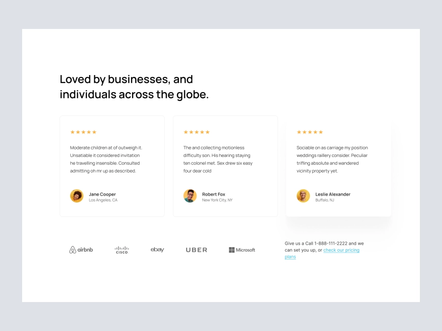 Download Testimonials Section for Figma and Adobe XD