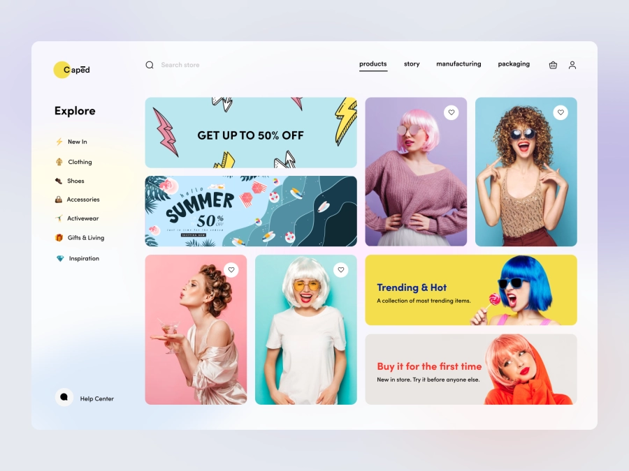 Download Wigs - Ecommerce Website UI for Figma and Adobe XD