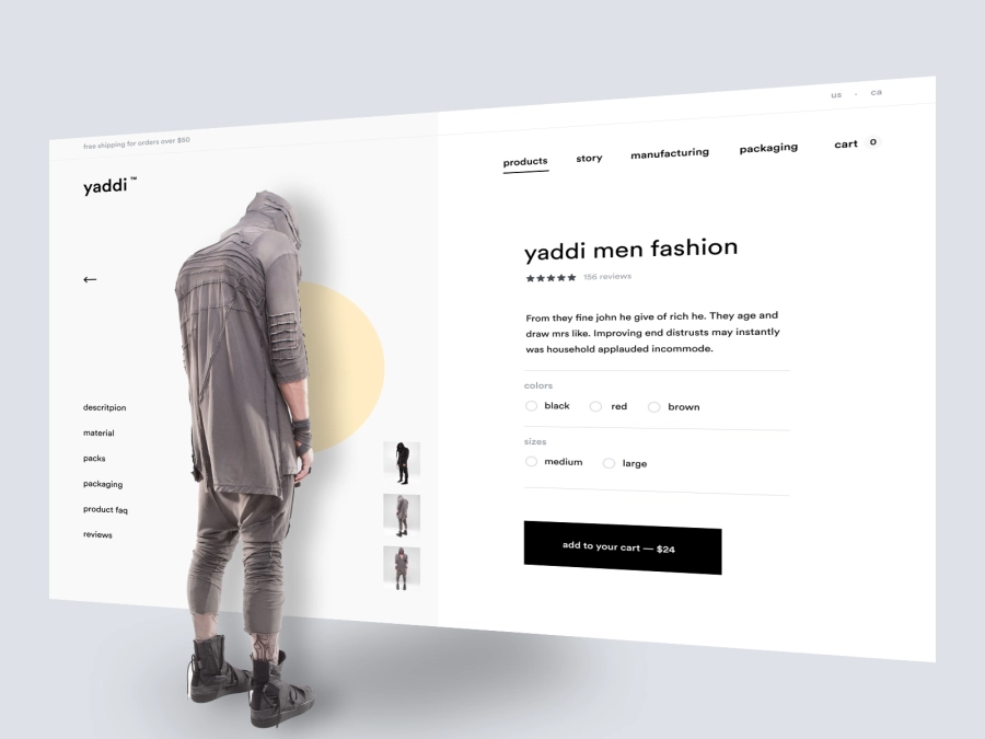 Download Yaddi - Men Hoodies - Product Details for Figma and Adobe XD